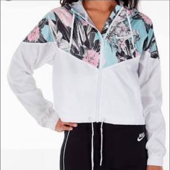 Floral Nike Cropped Windbreaker | Poshmark